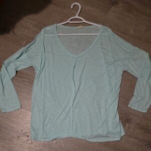 Women's Light Blue Long Sleeve Top